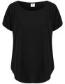 Dames Sportshirt Tombo Scoop Neck T Zwart
